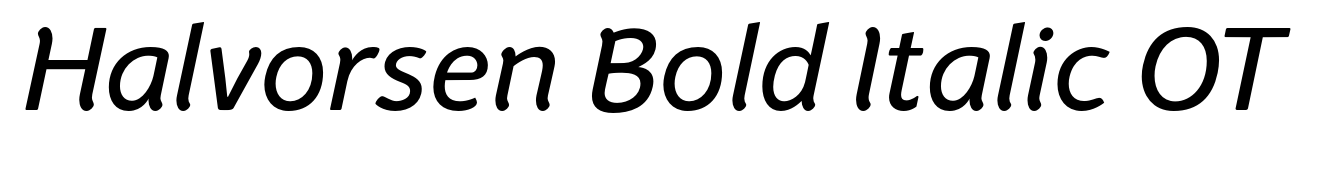 Halvorsen Bold Italic OT